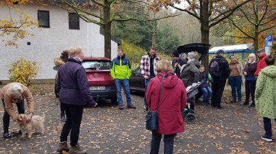 Beginn der Kurzwanderung:
Waldfriedhof, Bensheim.